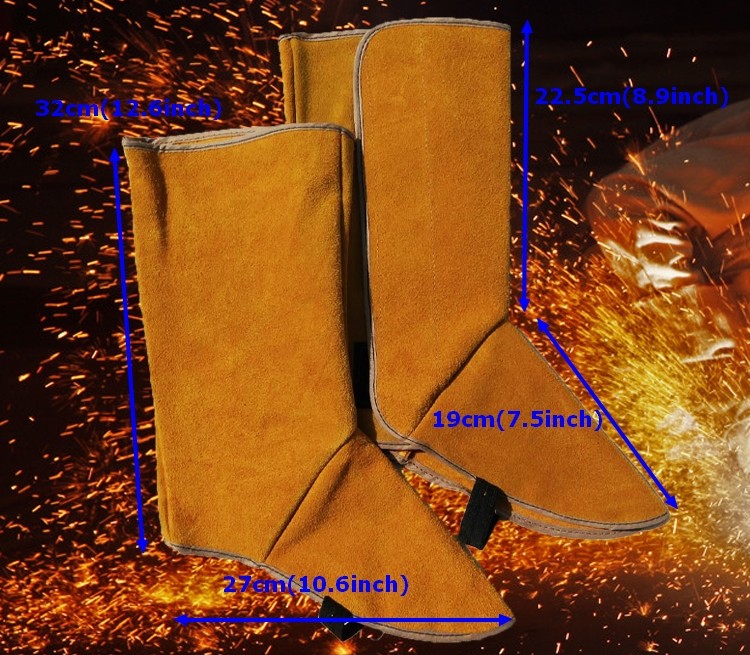 Leather Welding Shoe Spats Protectors Welder Working Tool