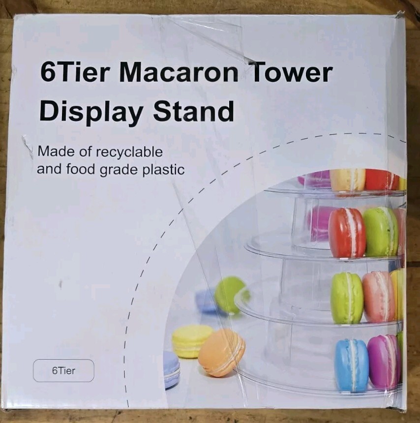 Macaron Cupcake Stand 6 Tier Large Macaron Dessert Tower Display Round Cupcake