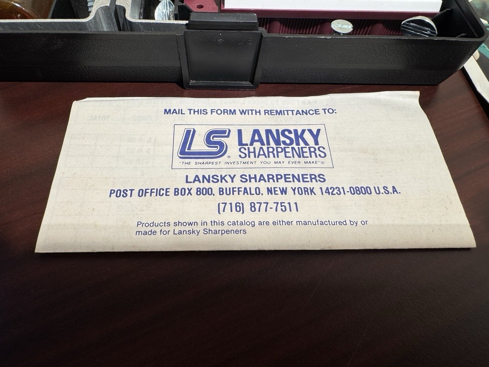 Lansky Knife Sharpening System Kit with 4 Stones, Case, & Instructions !!