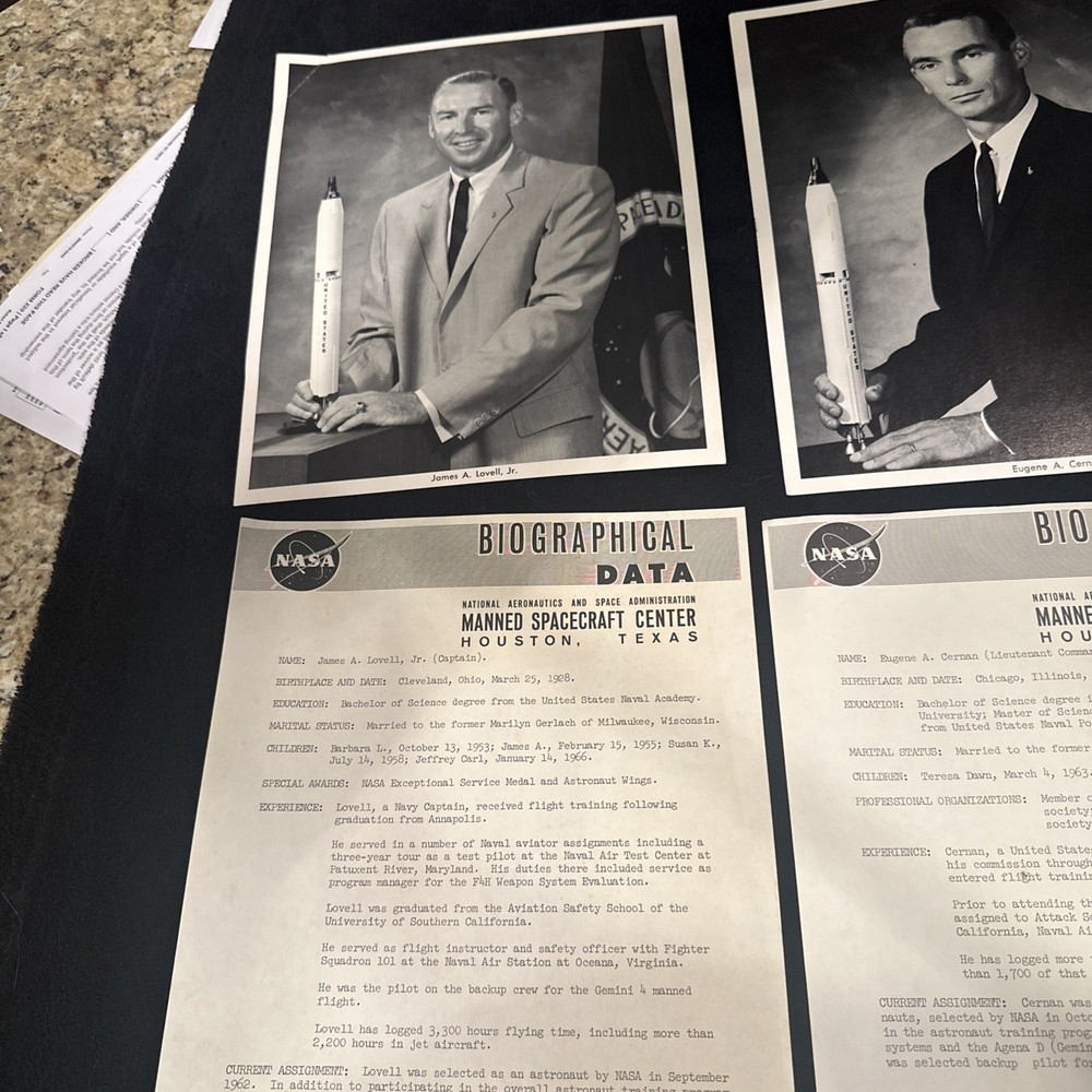 Gemini wasp astronaut’s biographical data Photos biography 1966 Nasa