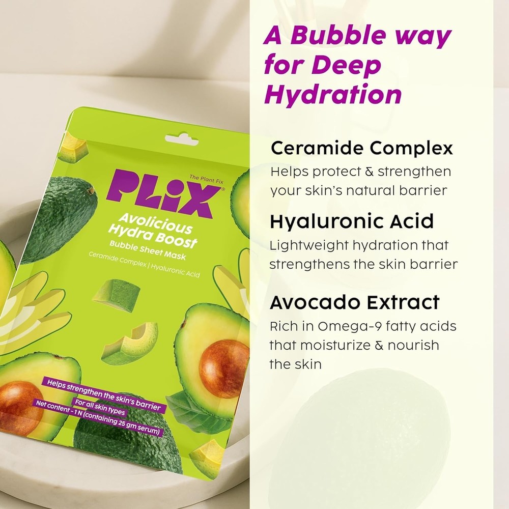 PLIX Avolicious Hydra Boost Bubble Sheet Mask