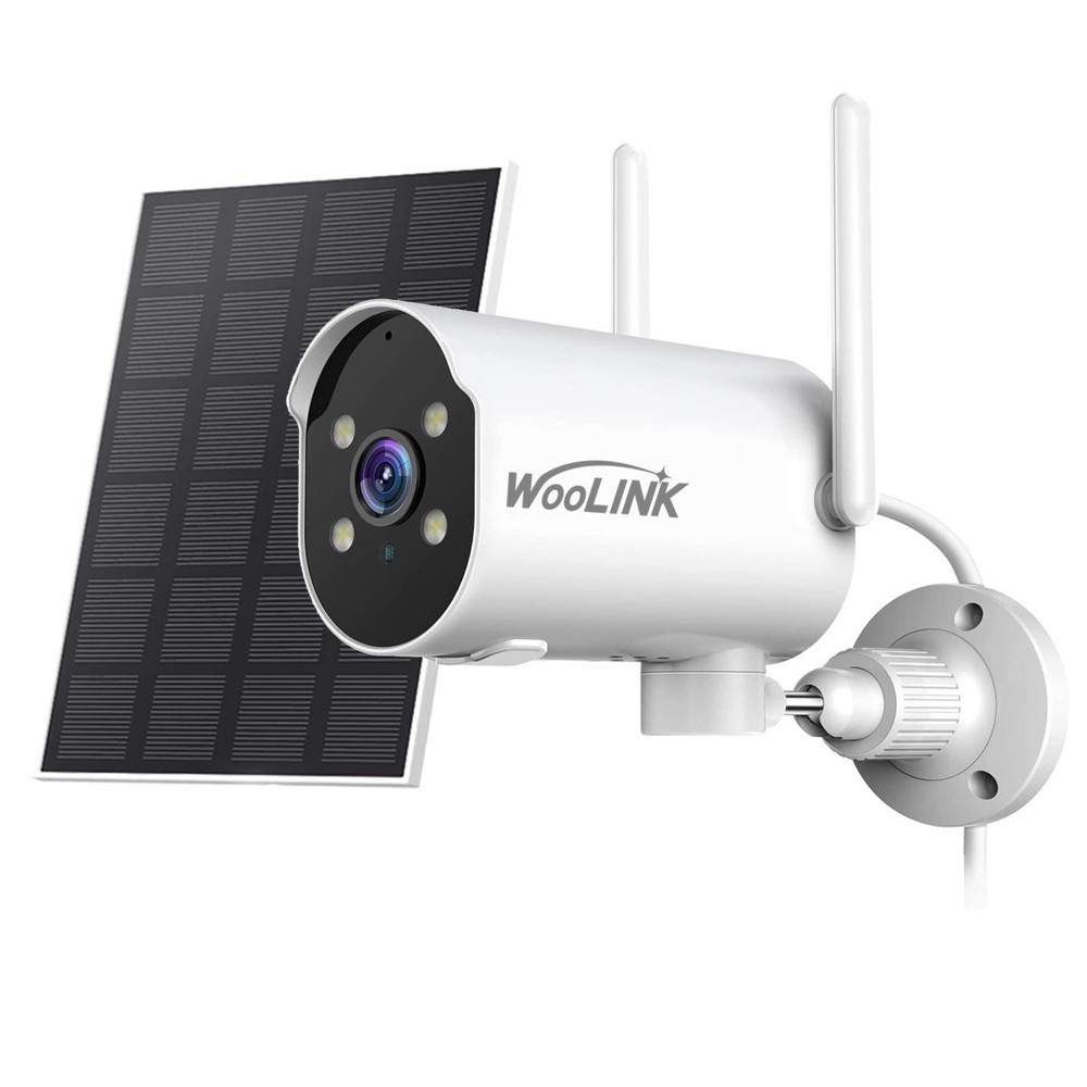 WOOLINK Solar Wireless Security Camera 2K 3MP Solar Battery PIR Detection Audio