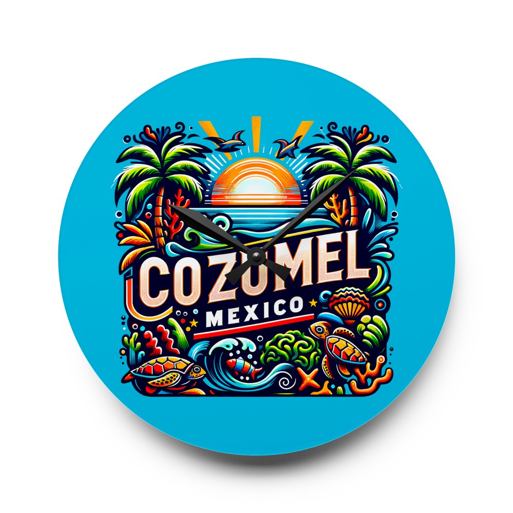 Cozumel Mexico Wall Clock (Acrylic)
