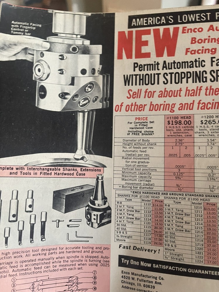 Enco Manufacturing Tool Catalog, 1971