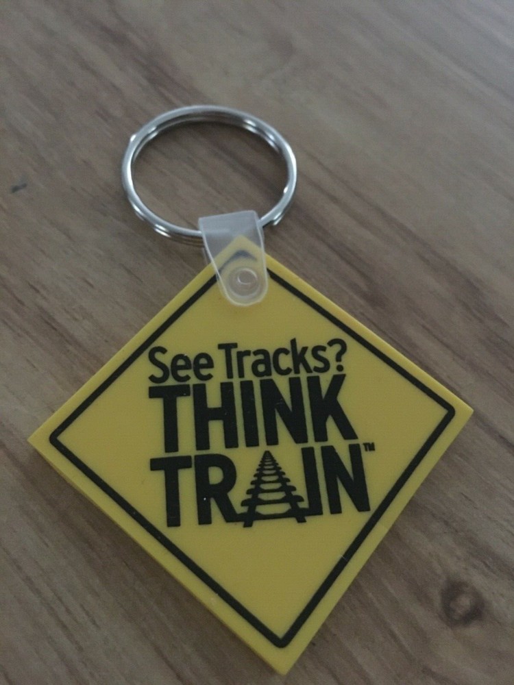 Train keychain yellow