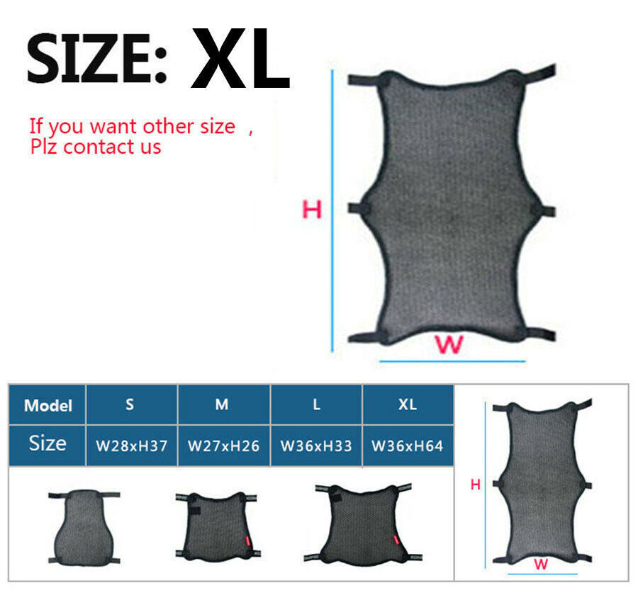 Cooling Motorcycle Seat Cover 3D Mesh Protector Cushion Breathable Sunscreen Mat