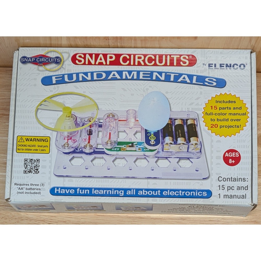 Snap Circuits Fundamentals SCF-20 Electronics STEM Kit 15 Parts 20 Projects