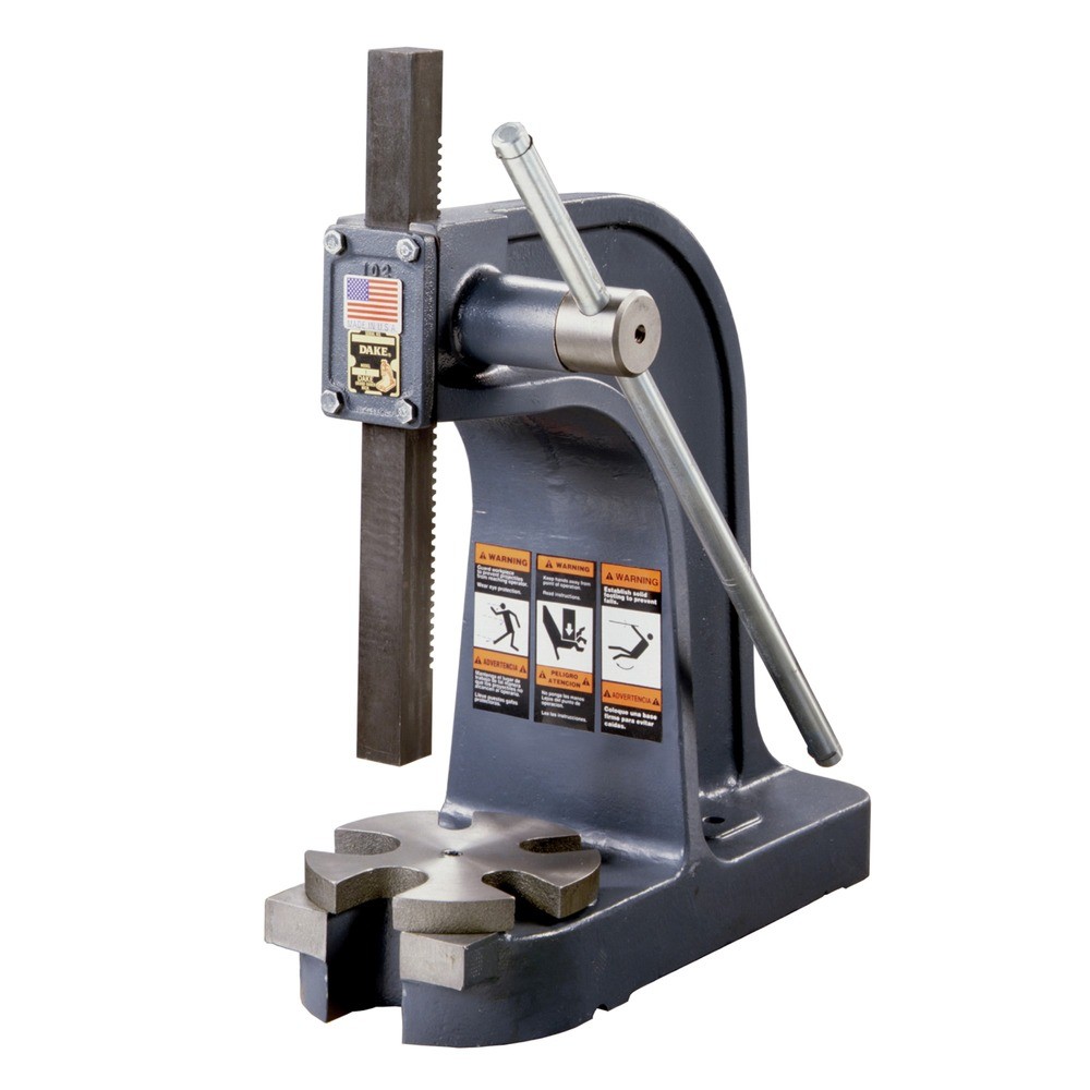 Dake D-901005 Model 0 1-1/2 Ton Single Lever Arbor Press New