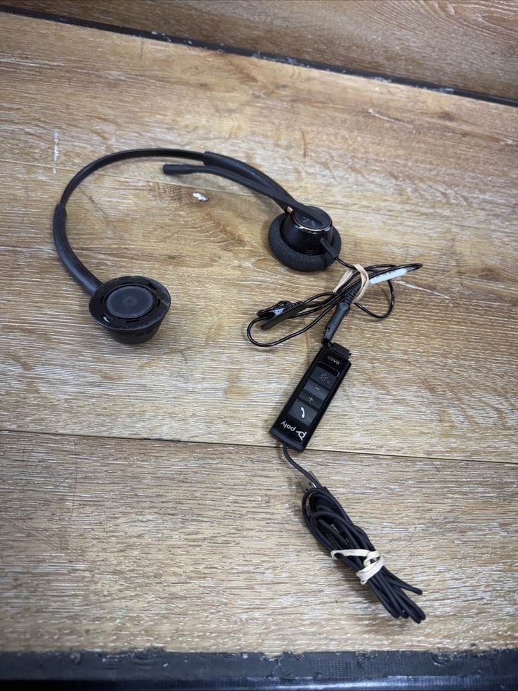 Plantronics Encore Pro HW520 Binaural Headset + Poly DA85-M USB Audio Processor