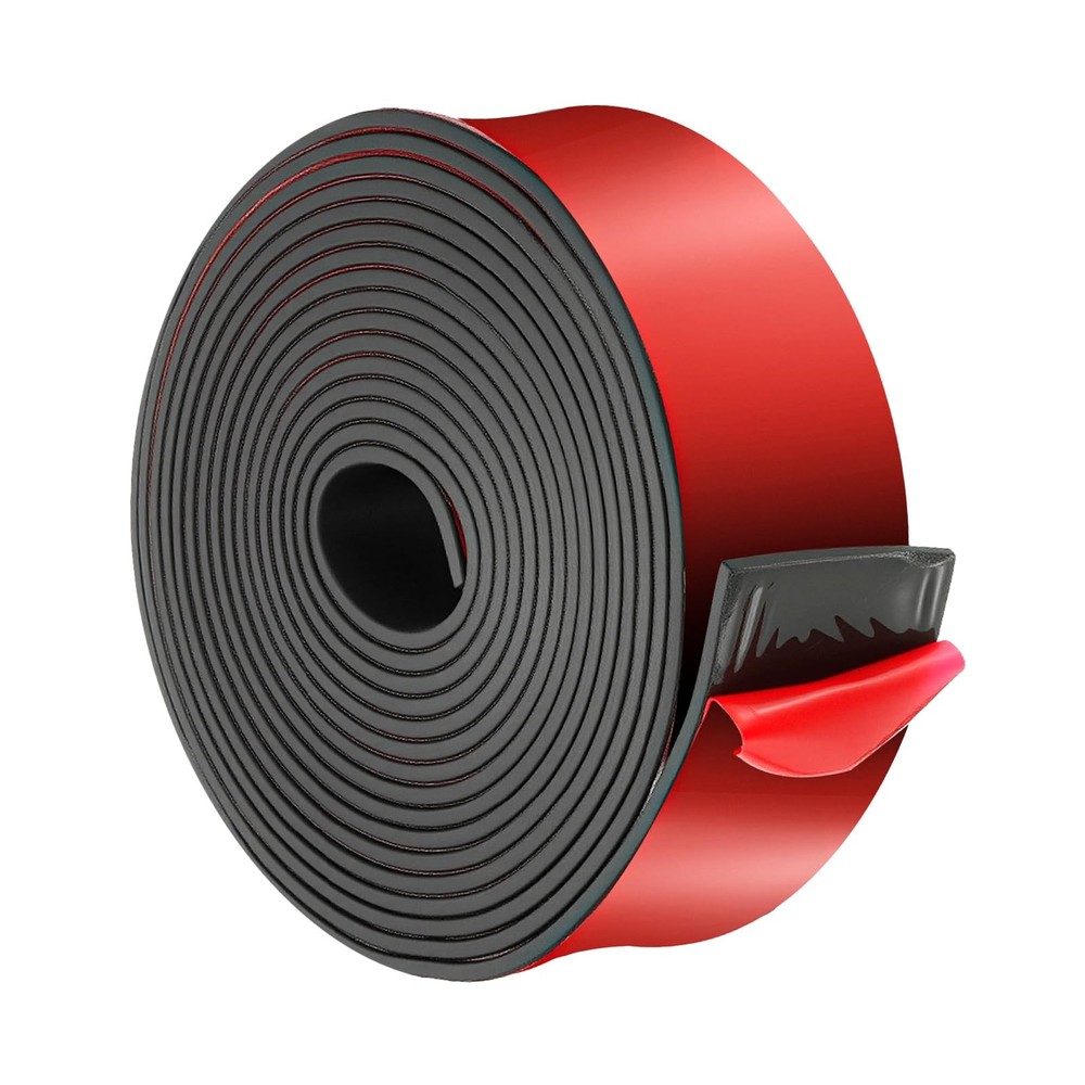 Neoprene Rubber Strips 2" Wide x 1/8" Thick x 15' Long, Self Adhesive Solid R...