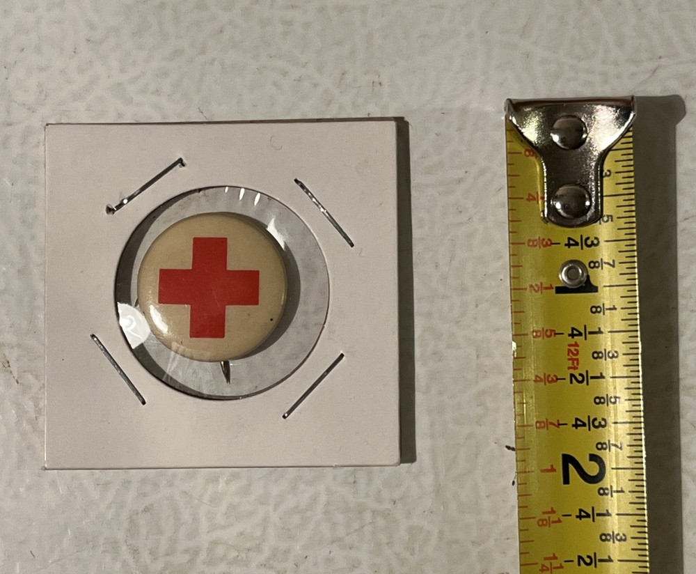 Vintage Old Whitehead & Hoag Red Cross Pin back