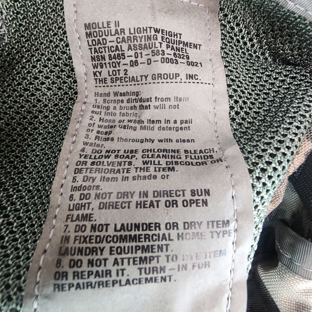 Used Serviceable ACU MOLLE Tactical Assault Panel (TAP) With Strap *mocinc.1982*