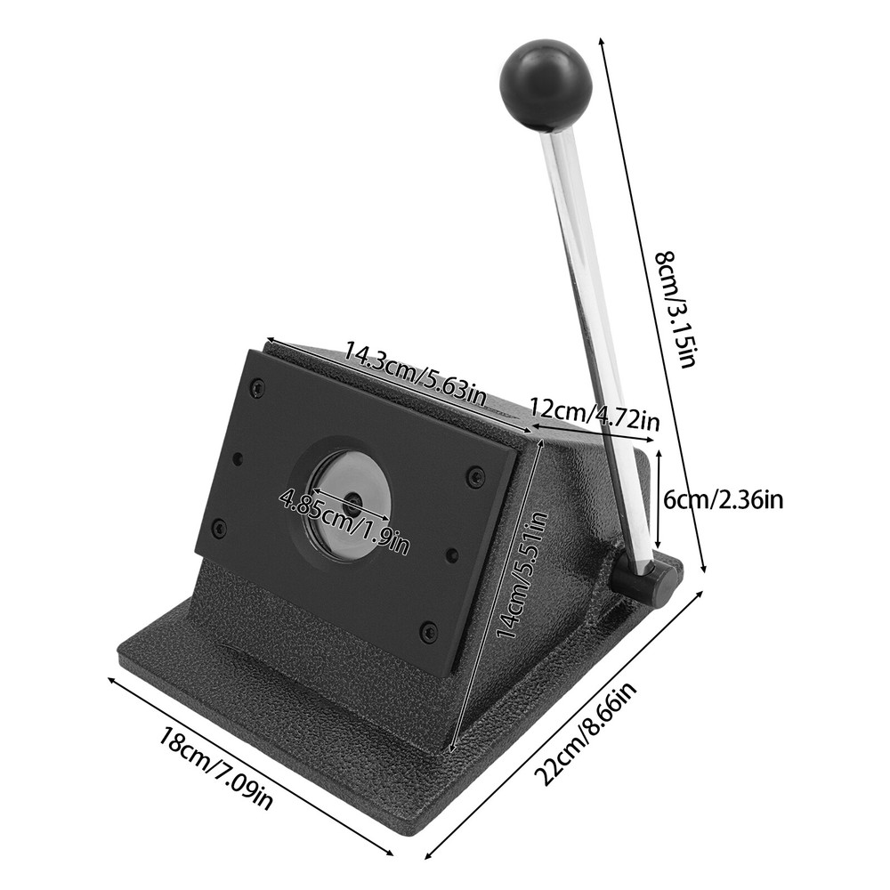 Round Manual Punch Die Cutter Special Die Cutter Button Maker Cutting Machine