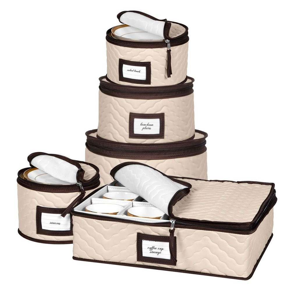 China Storage Containers 5 Piece Set Moving Boxes for Dinnerware Glasses Plates