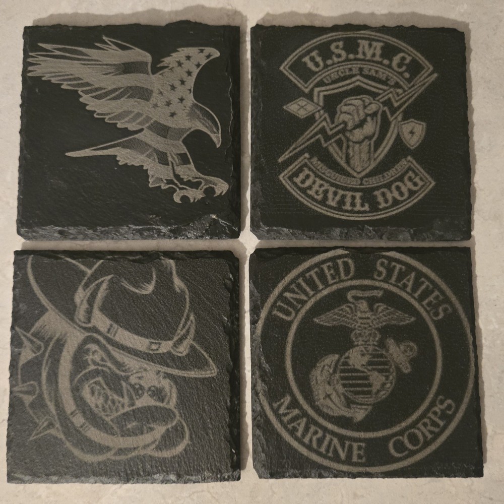 Custom Engraved Slate Coasters