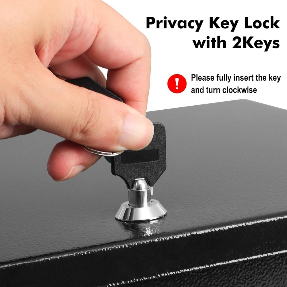Elegant Fireproof Document Box with Key Lock: Protect Your Valuables Safely