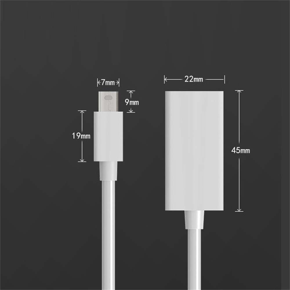 Mini DP Thunderbolt To HDMI Cable Converter For MacBook Surface Mac iMac