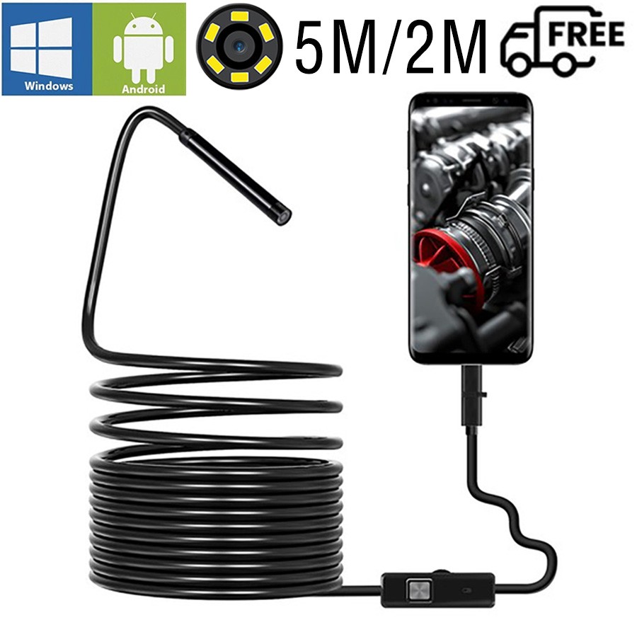 16.4ft/6.5ft Inspection Scope Camera For Android Cell Phone USB Type-C Endoscope