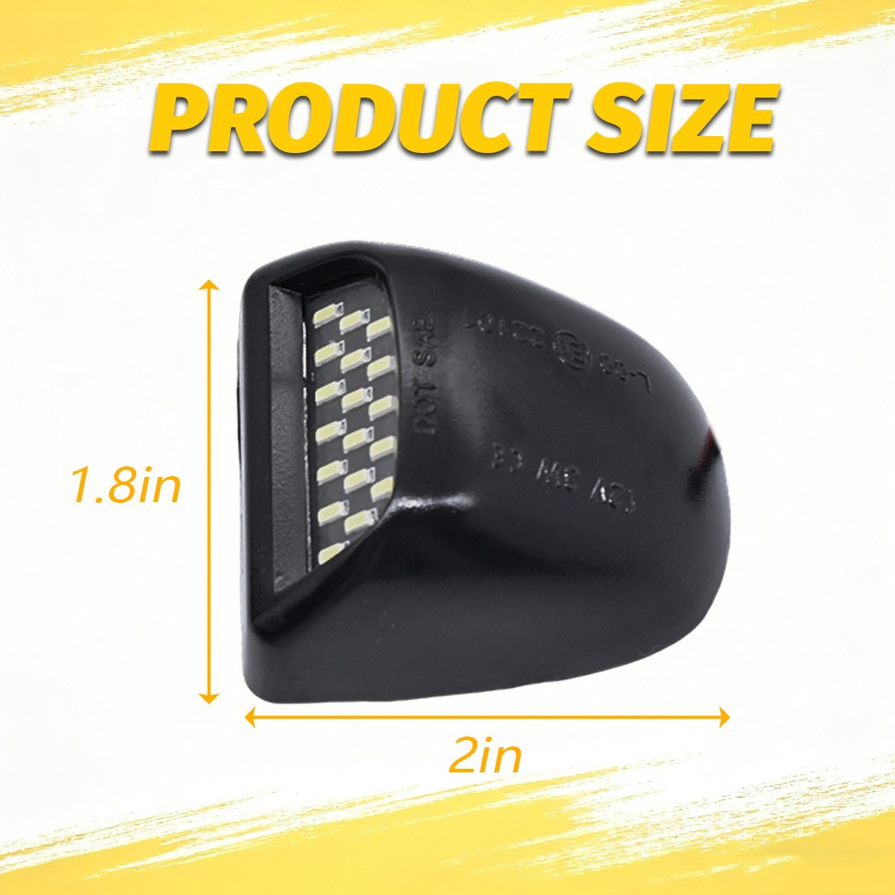 2pcs For Chevy GMC White LED License Plate Lights w/Socket Replace 22788117