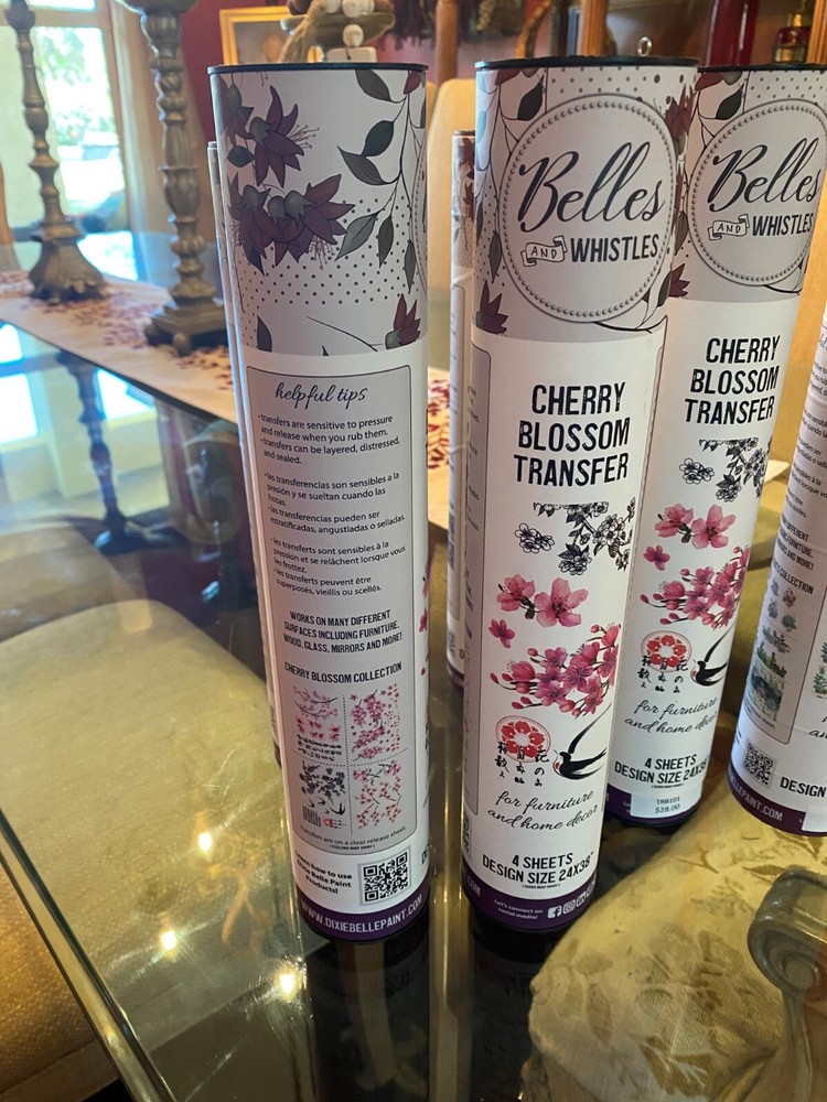 Dixie Belle Belles and Whistles CHERRY BLOSSOM Transfer