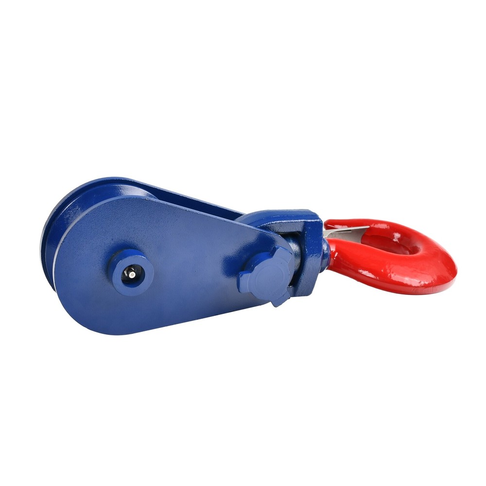 Snatch Block With Hook 4 Ton 4-1/2" For 1/2" Wire Rope Roll Back