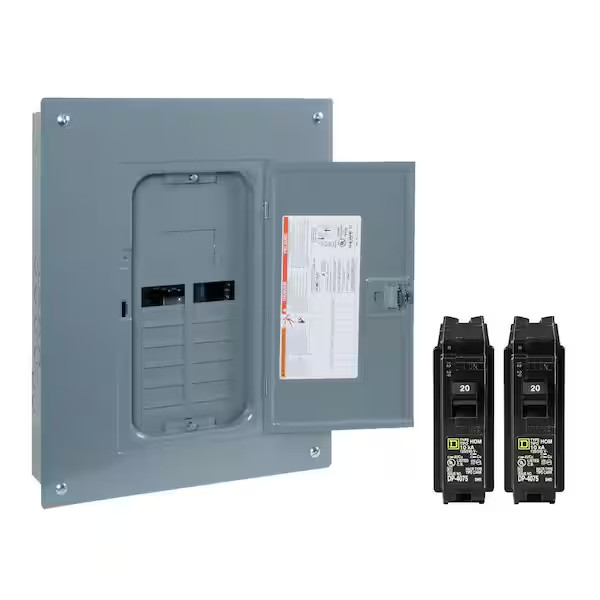 125-Amp 12-Space 24-Circuit Indoor Home Main Lug Load Panel Box