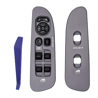 Main Window Control Switch+Gray Panel for 2002-2009 Dodge Ram 1500 2500 3500 Cab