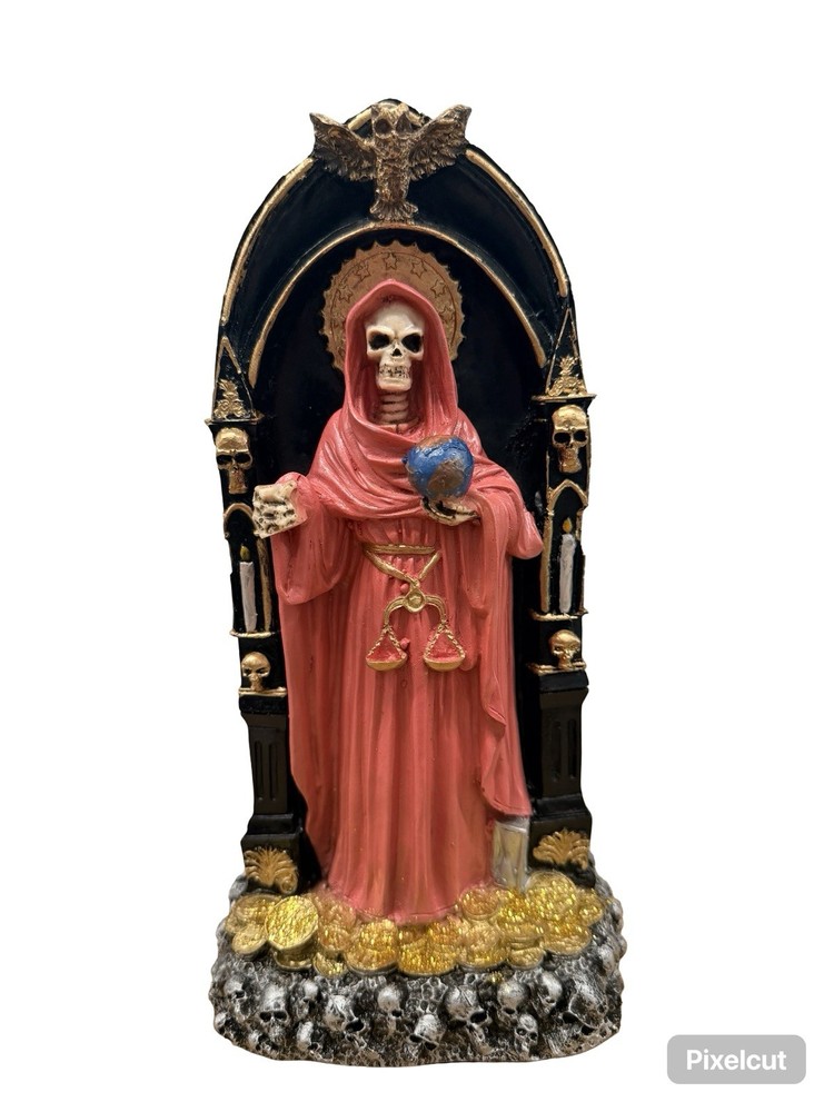 Santa Muerte En Capilla-Curada- Rosa