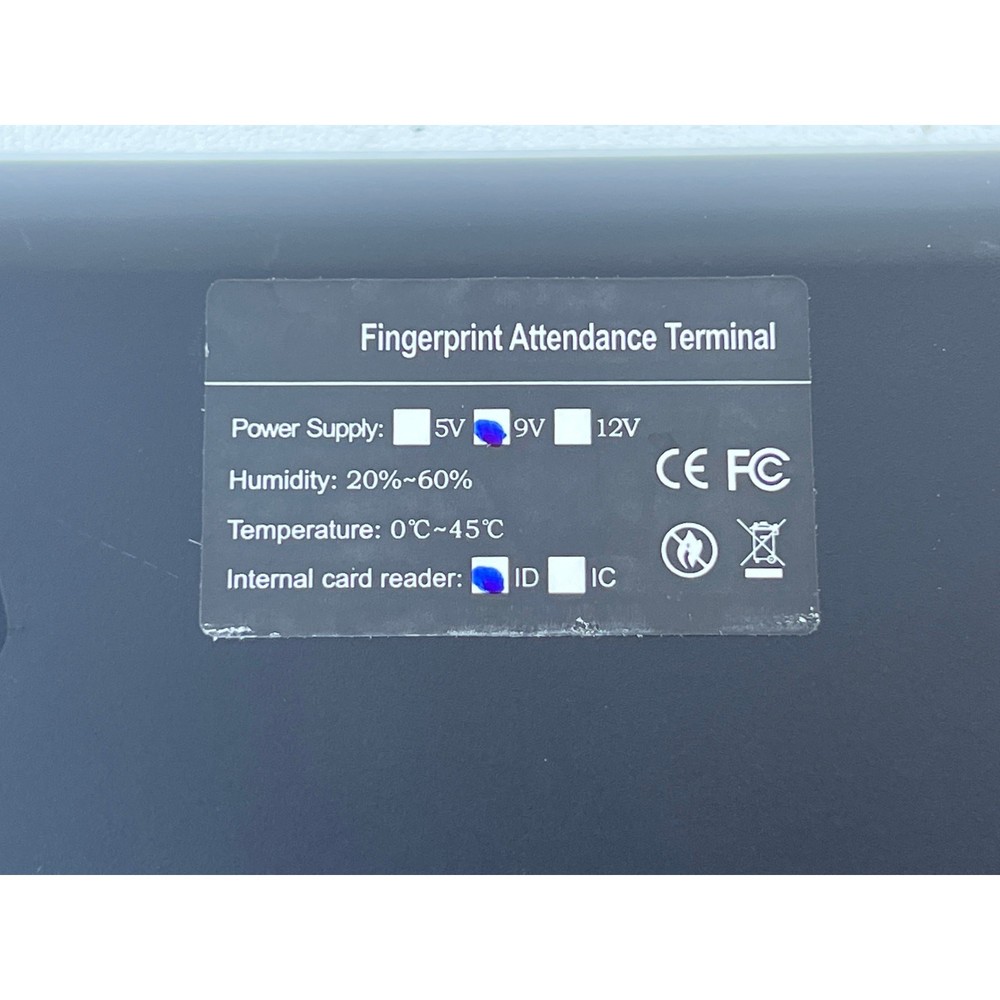 Fingerprint / RFID Time Attendance & Access Control System WiFi TCP/IP Open Box
