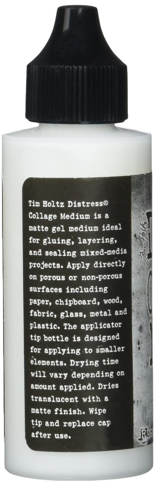 Tim Holtz Distress Collage Medium 2 Oz Matte Gel For Mixed Media Projects