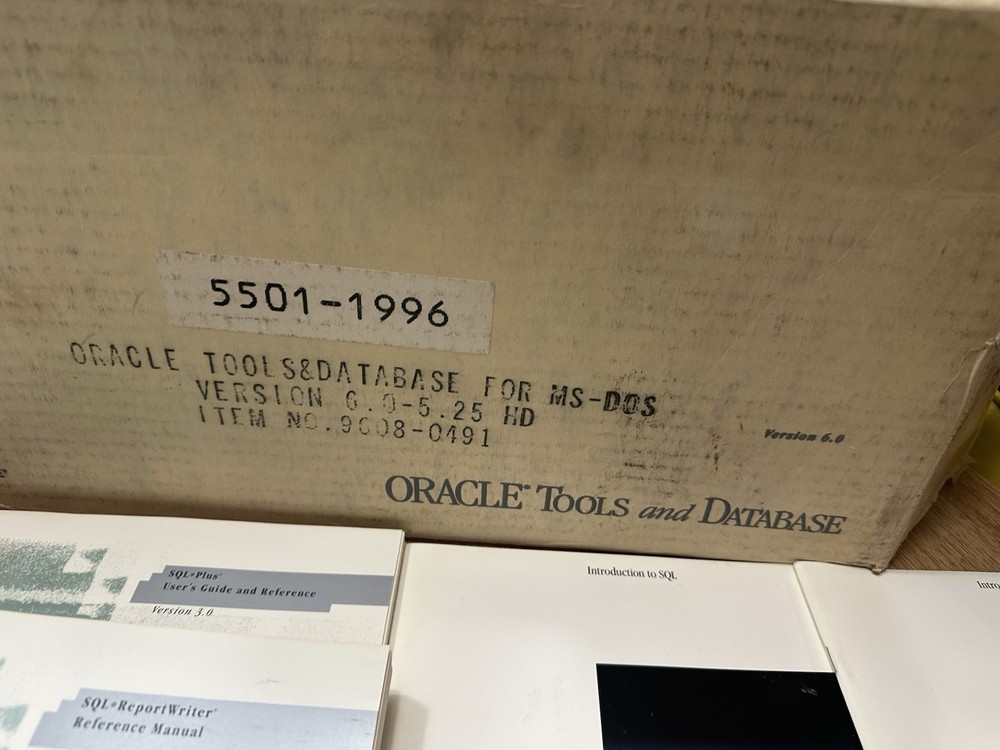 Oracle Tools and Database for DOS Version 6.0 5.25 HD 9008-0491