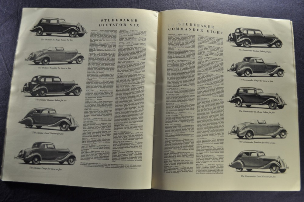 1935 Studebaker Catalog Brochure President Dictator Commander Nice Original 35