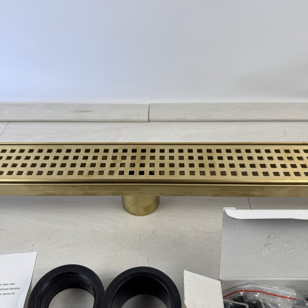 36 Inch Linear Shower Drain Rectangular Floor Drain with Accessories Square Hole