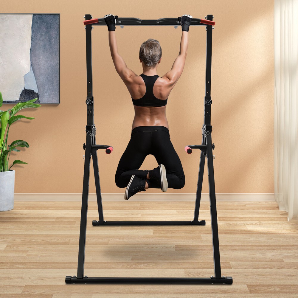 Pull up Bar Power Tower Dip Bar Freestanding For Home Gym Adjustable Height