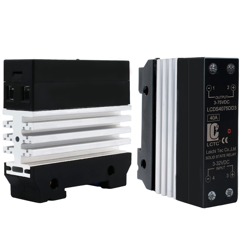 SSR 40 DD Solid State Relay DC to DC 3-32V Input 3-75V Output 40A Radiator