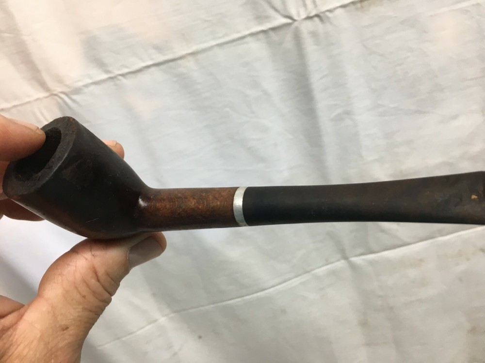 Vintage Hesson Guard Silver Line Dublin Style Smoking Pipe 6in