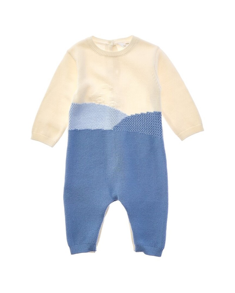 Mayoral Newborn Knitted Romper Blue 4M-6M