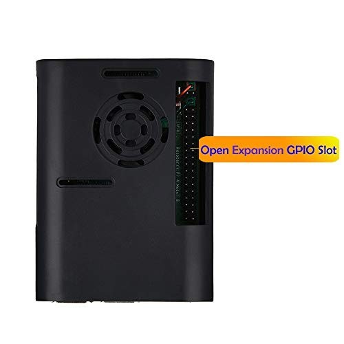Raspberry Pi 4B Case with Cooling Fan & Heatsink - Durable Protection & Ventilat