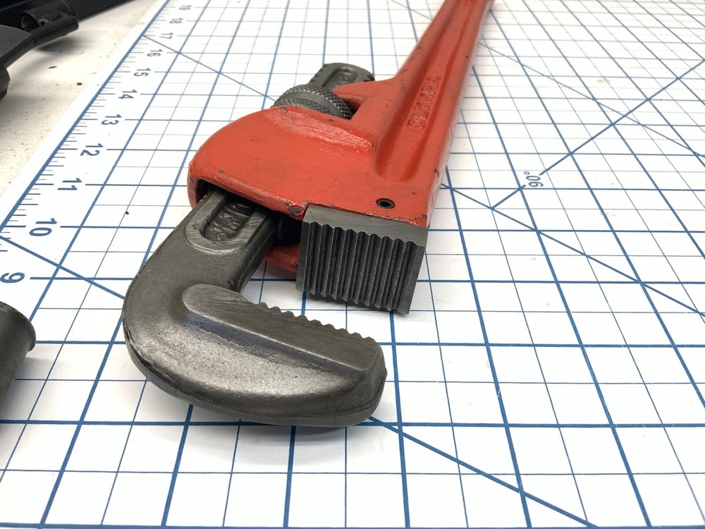 Olympia Pipe Wrench, 14in., Painted Handle, Made In China