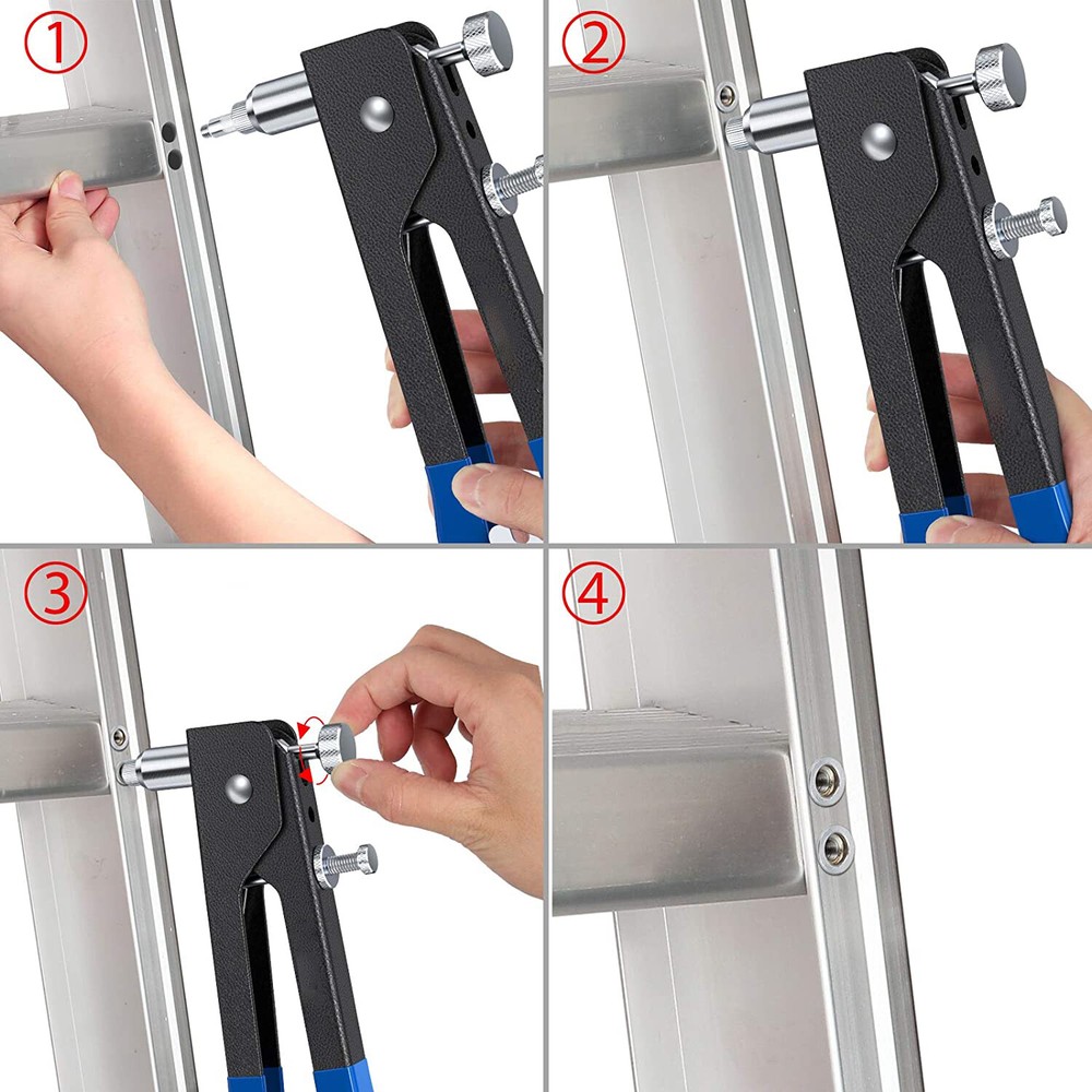 86Pcs Threaded Nut Rivet Gun M3-M8 Insert Tool Riveter Rivnut Nutsert Riveting