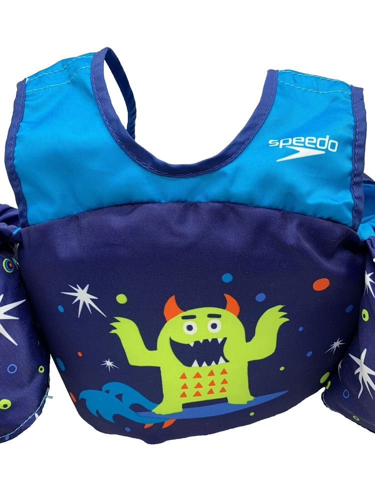 Speedo Child Size 30-50 lbs Blue Monsters Coast Guard Approved floatation device