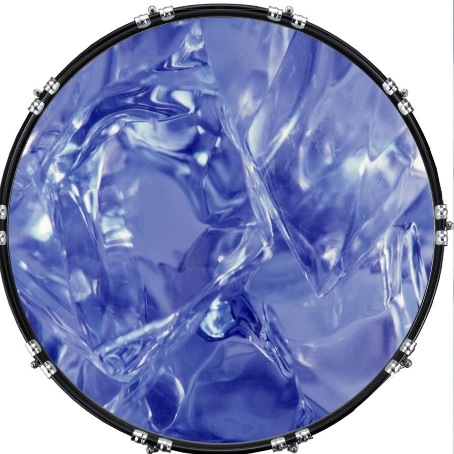 20" Custom Bass Kick Drum Front Head Graphical Graphic Ice