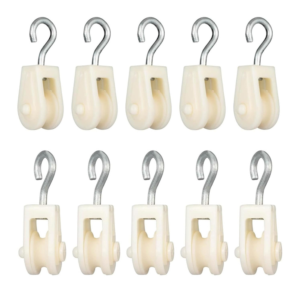 10 PCS Small Nylon Pulley Set, Plastic Single Sheave for Lifting Rope