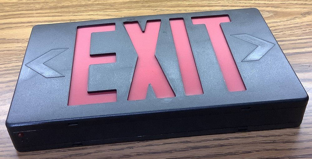 Exitronix Thermoplastic LED Exit Sign VEX-U-BP-WB-BL
