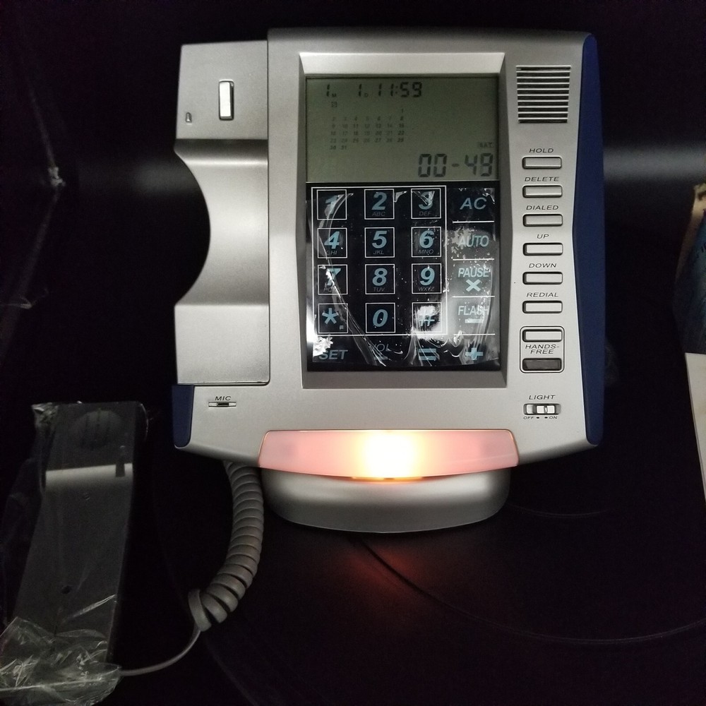 Shift 3 Talking Caller ID LCD Touch-Panel Landline Phone, Nightlight, Alarm