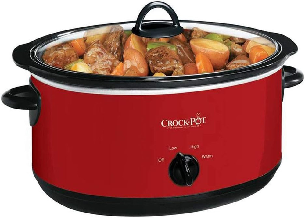 Crockpot® Manual 8-Quart Slow Cooker, Red Polished