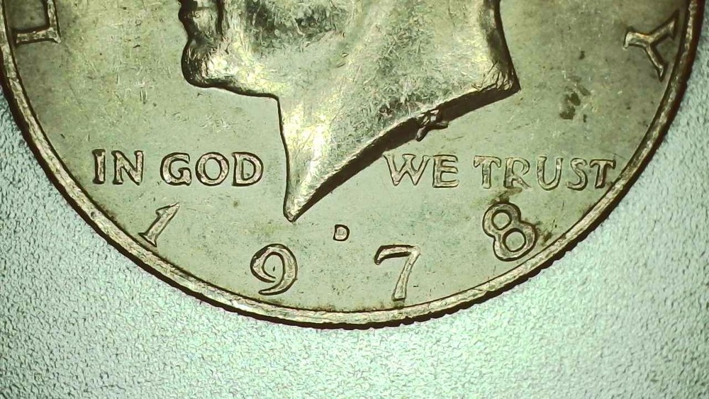 1978D Kennedy Half Dollar Error Coin - Filled "D" Mint Mark - 276
