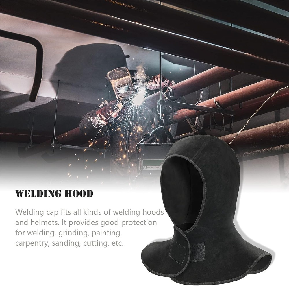 Welding Hood, Flame-Retardant Protective Welding Cap with Neck Shoulder Drape...