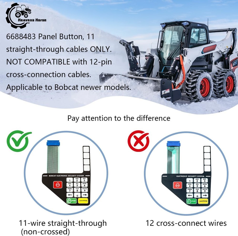 6688483 Panel Button, 11 straight-through cables ONLY. NOT COMPATIBLE with...