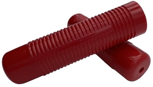Classic Ribbed Grip for 1" Handle Bar, Red - 1 Pair